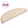 Voir la diapositive 2 : VIDAXL Tapis d'escalier 10 pcs 56x17x3 cm Creme
