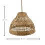 Voir la diapositive 5 : Lumisky Suspension solaire bohème MERIDA Beige Herbe marine H34cm