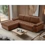 Voir la diapositive 1 : BEST MOBILIER Bianca - canapé d'angle gauche 4 places convertible avec coffre en tissu texturé