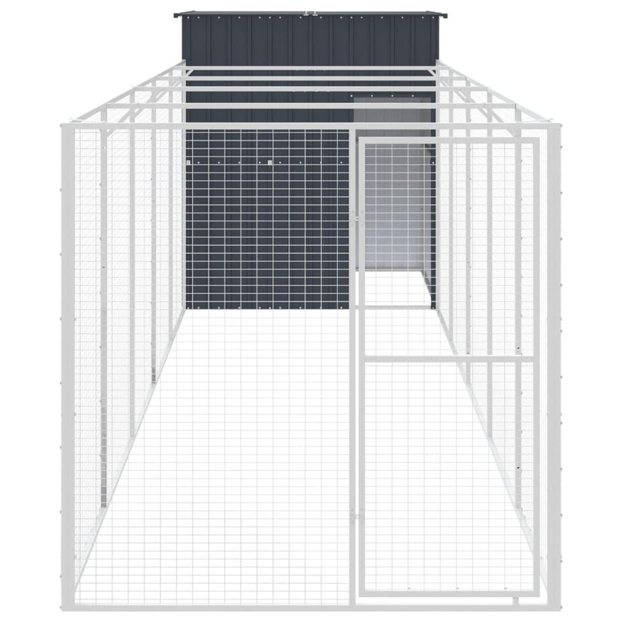 Voir la diapositive 3 : VIDAXL Niche pour chien avec cour anthracite 165x659x181 cm