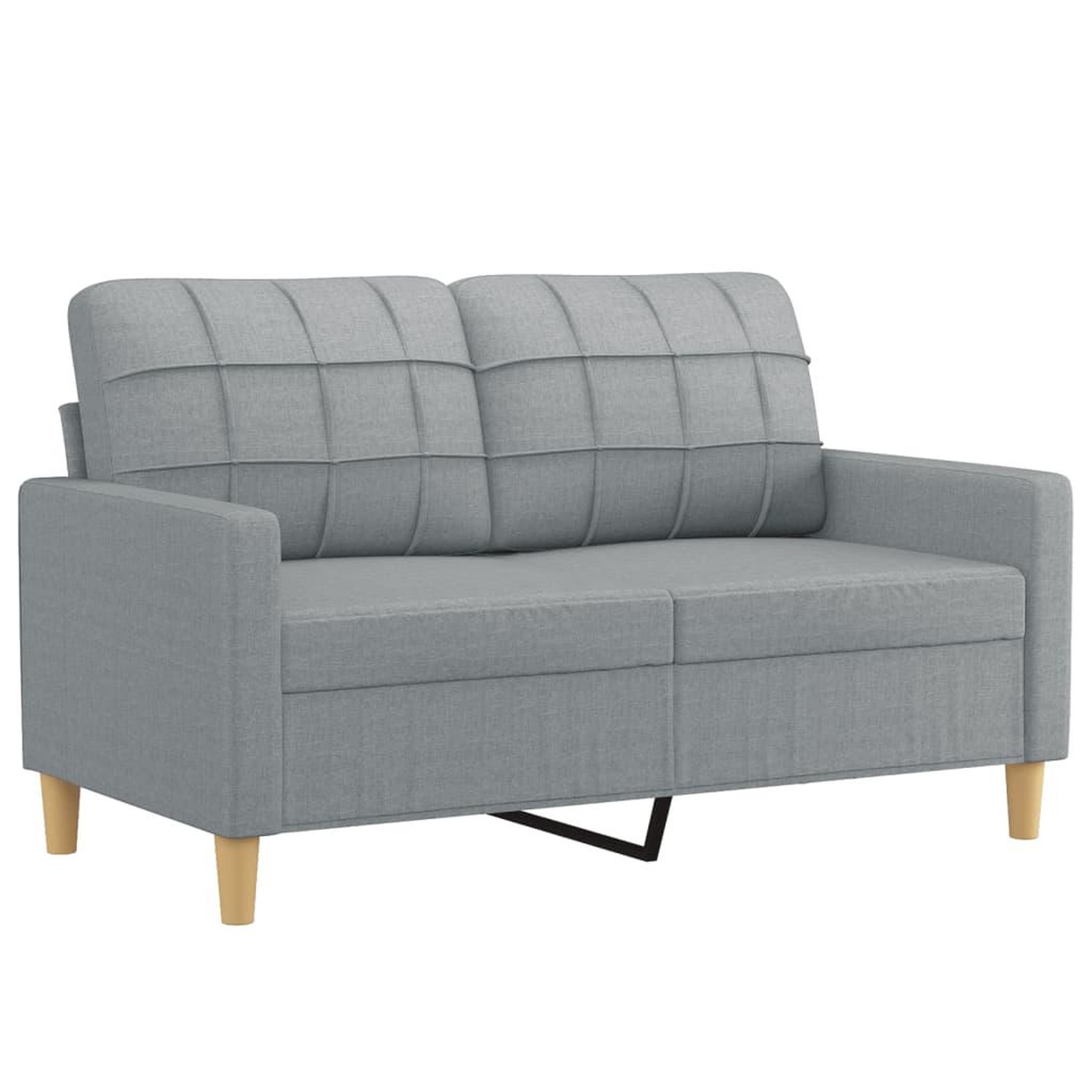 Voir la diapositive 3 : VIDAXL Ensemble de canapes 2 pcs coussins gris clair tissu
