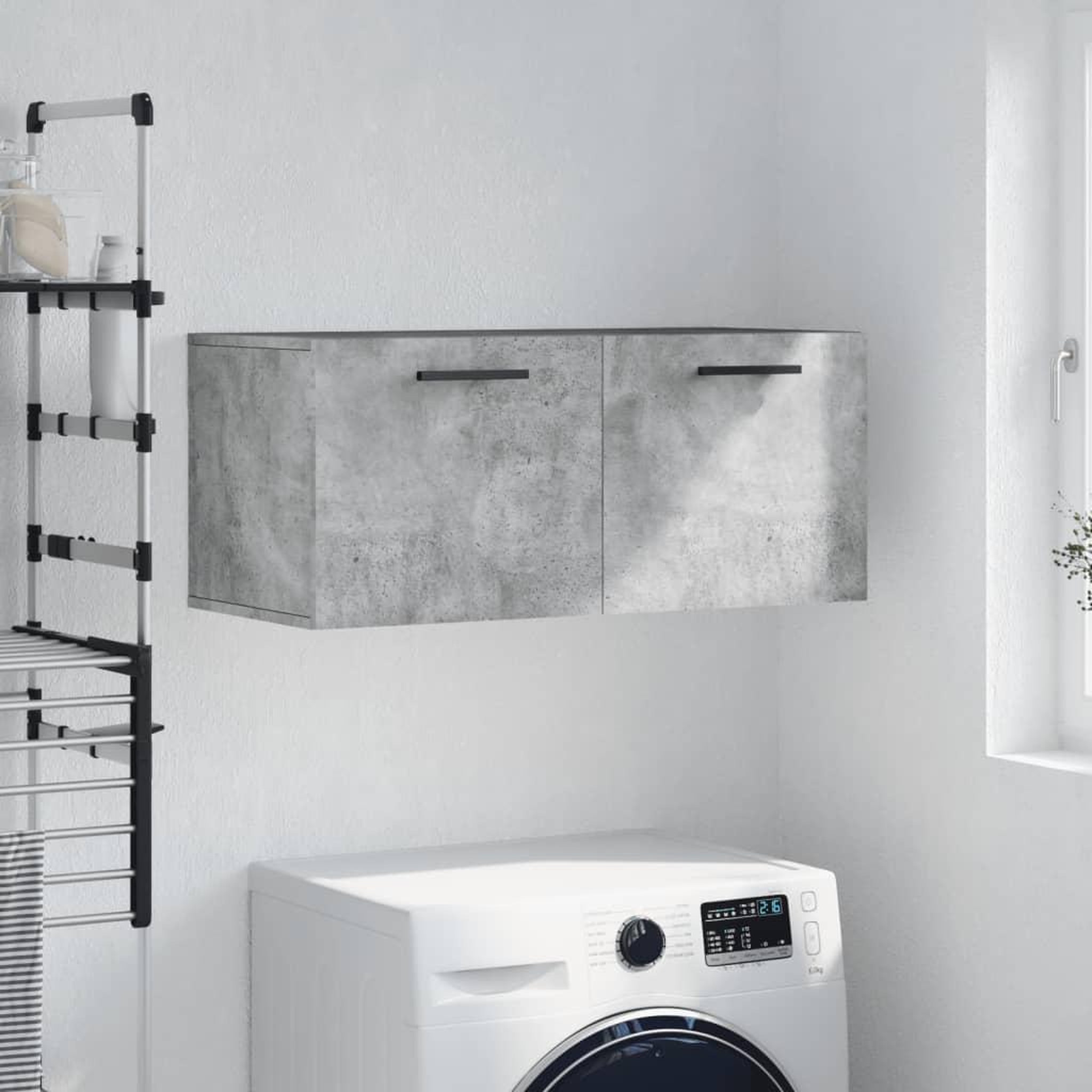 VIDAXL Armoire murale gris beton 80x36,5x35 cm bois d'ingenierie