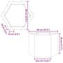 Voir la diapositive 6 : VIDAXL Jardiniere hexagone 69x60x45 cm acier inoxydable