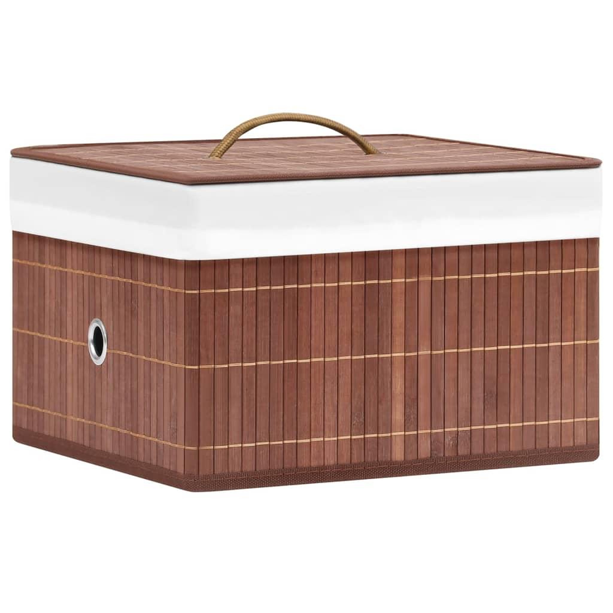 Voir la diapositive 2 : VIDAXL Boîtes de rangement en bambou 4 pcs Marron