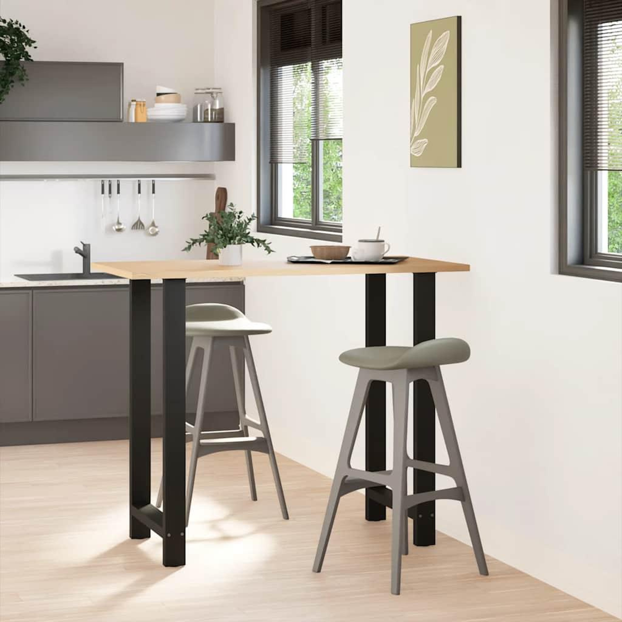 Voir la diapositive 2 : VIDAXL Pieds de table basse noir 2 pcs 60x(110-111) cm acier