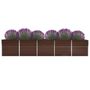 Voir la diapositive 2 : VIDAXL Lit sureleve de jardin Acier galvanise 400x80x77 cm Marron