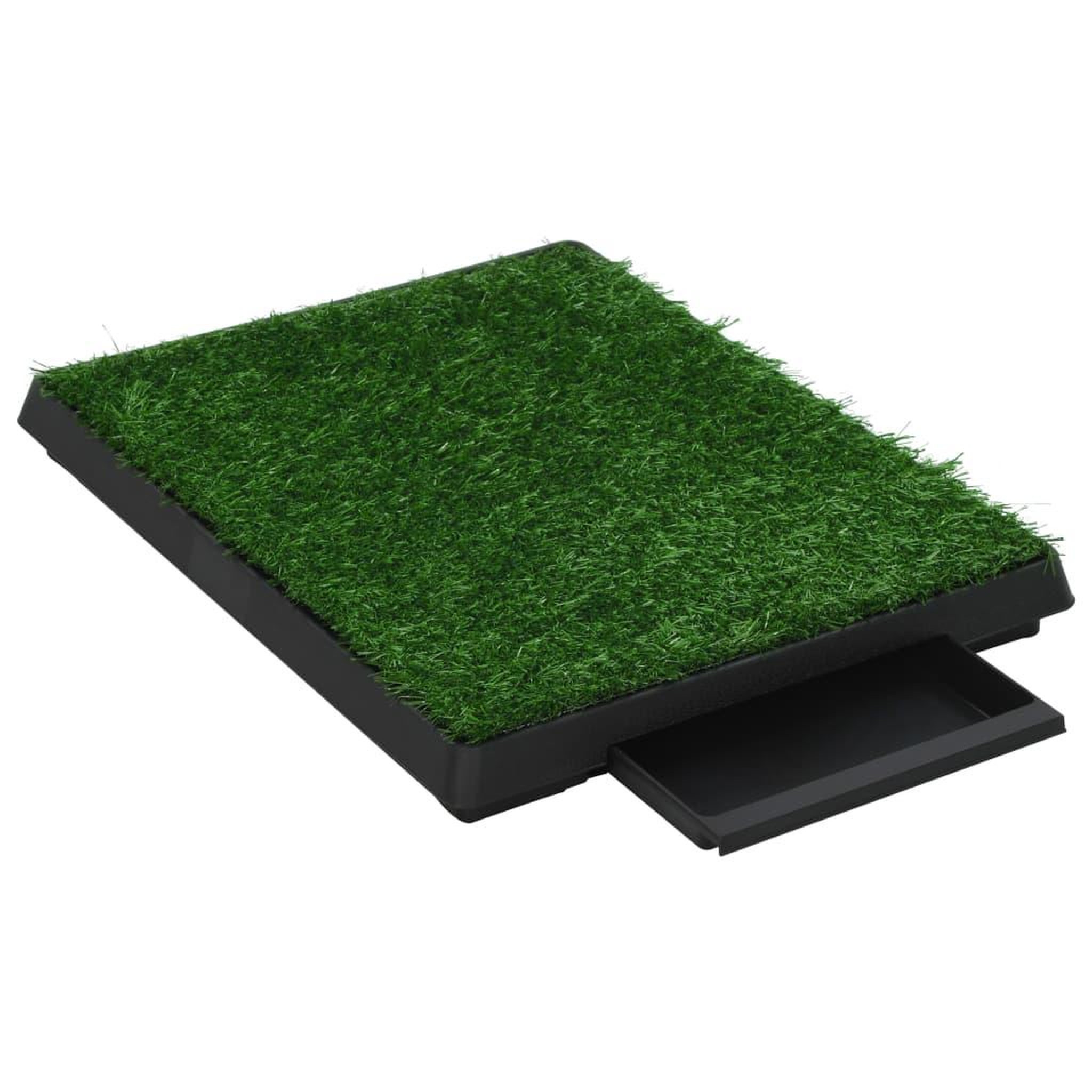 Voir la diapositive 5 : VIDAXL Tapis pour animaux 2 pcs avec plateau et gazon artificiel Vert