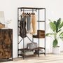 Voir la diapositive 3 : VIDAXL Porte vêtements avec étagères chêne fumé bois d ingénierie