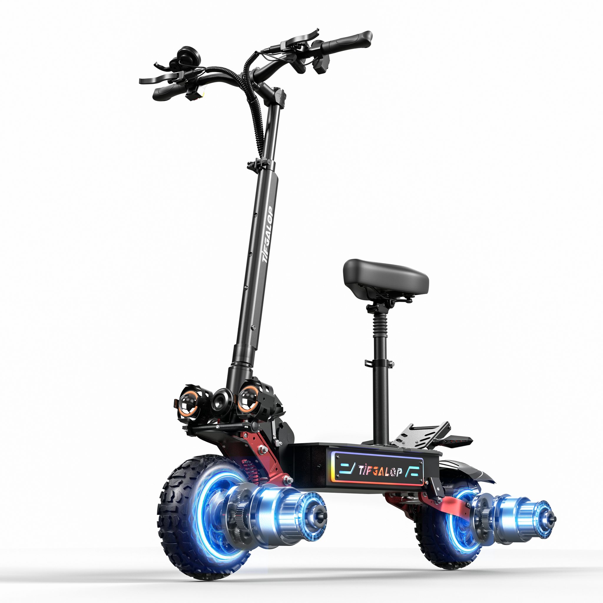 Voir la diapositive 3 : Cleytro Trottinette électrique Cleytro CL8 à double moteur – Tout-terrain 11 pouces, batterie 60 V 33 Ah, noire