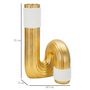 Voir la diapositive 6 : Paris Prix Vase Design en Résine  Bann  25cm Or