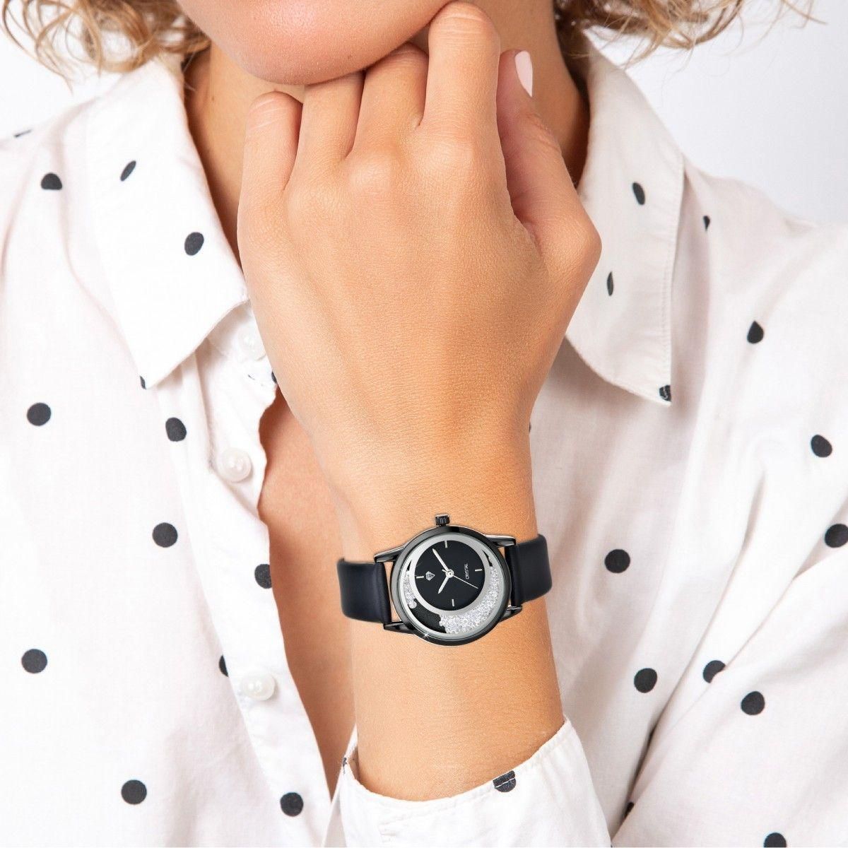 SC CRYSTAL Montre Lynn élégante ornée de Cristaux scintillants par SC Crystal