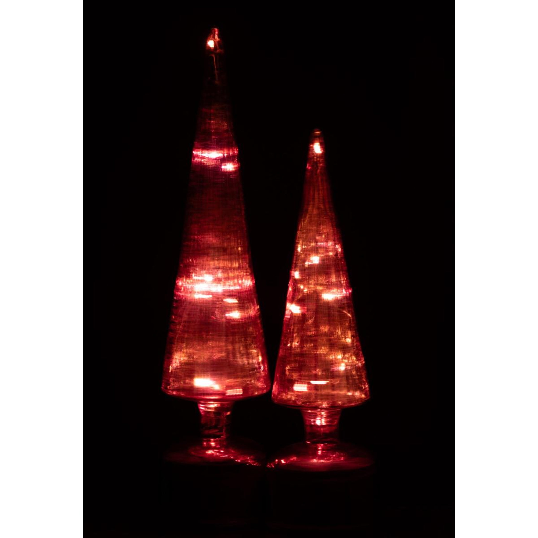 Voir la diapositive 6 : J-LINE Sapin Tournant à LED  Félicie  39cm Rose