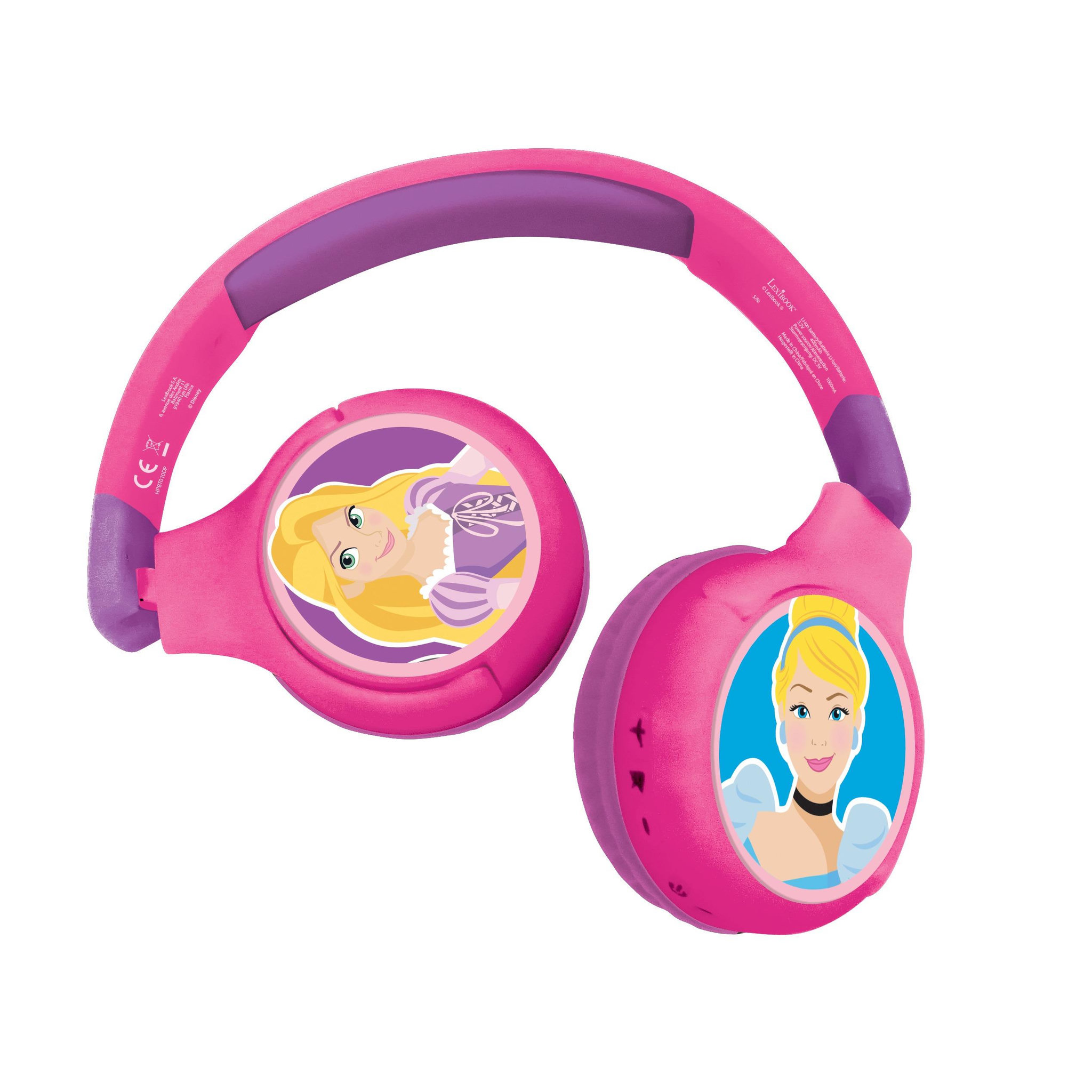 Lexibook Casque 2 en 1 Disney Princesse Bluetooth et Filaire avec limitation de son