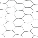 CENTRALE BRICO Grillage pour animaux triple torsion gris, H.0.5 x L.10 m, maille H.25 x l.25 mm