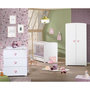 Voir la diapositive 7 : BABY PRICE Armoire chambre bébé 2 portes NEW BASIC Boutons C&oelig;ur Rose