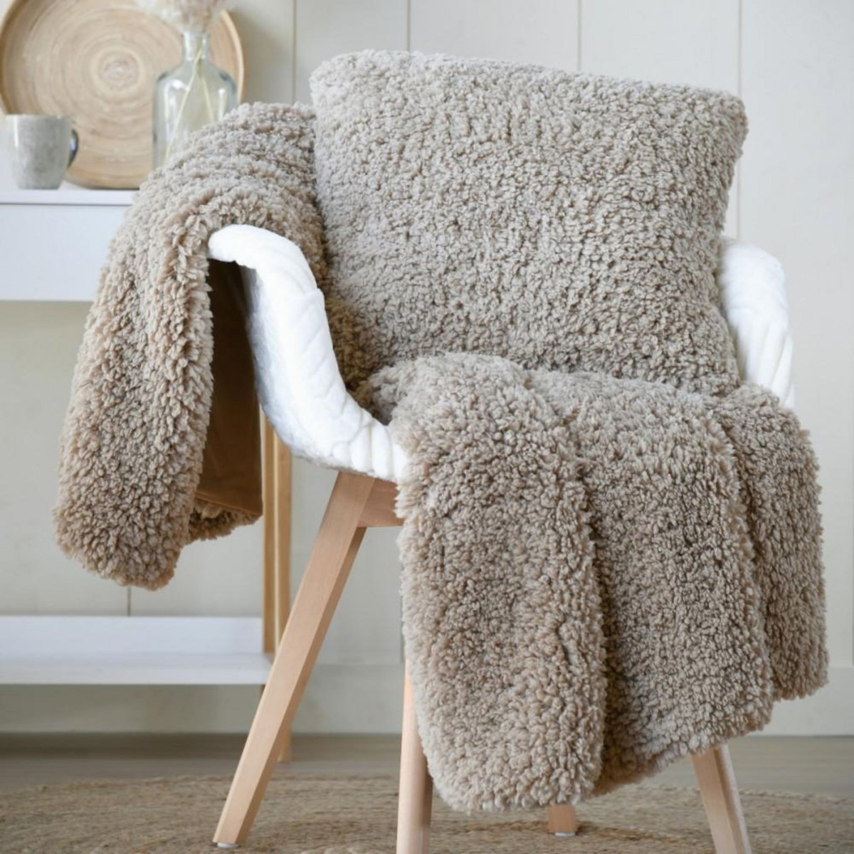 Lovely Casa Plaid 130x150 cm DUDLEY taupe