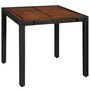 Voir la diapositive 2 : VIDAXL Ensemble a manger d'exterieur 5 pcs Rotin et bois d'acacia Noir