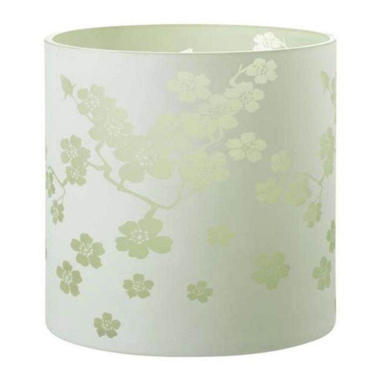 Paris Prix Photophore Design en Verre  Fleurs  24cm Vert