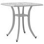 Voir la diapositive 2 : VIDAXL Table de jardin blanc 53x53x53 cm aluminium coule