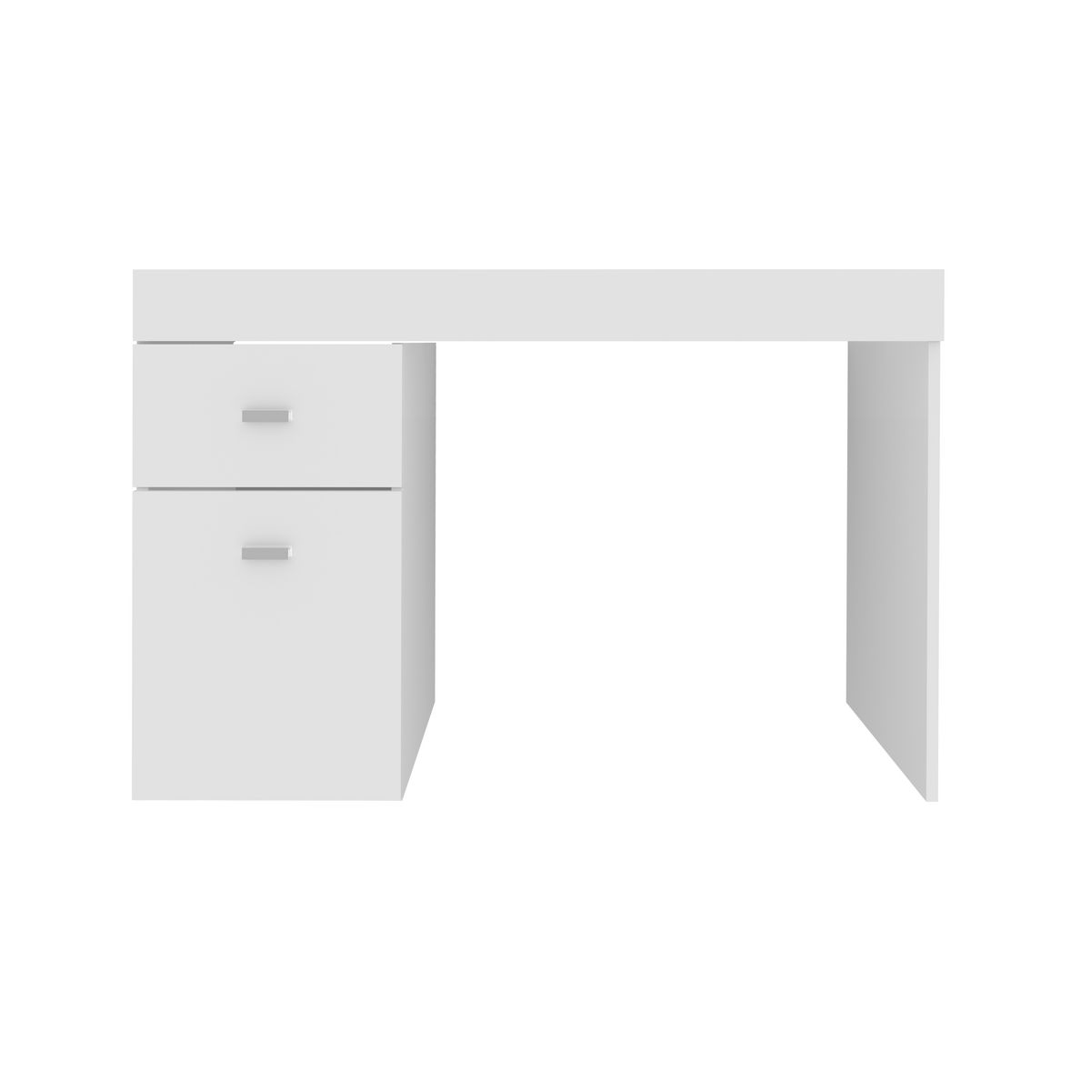 Bureau 1 porte 1 tiroir avec plateau coulissant et rangement 100 cm TAVIANO