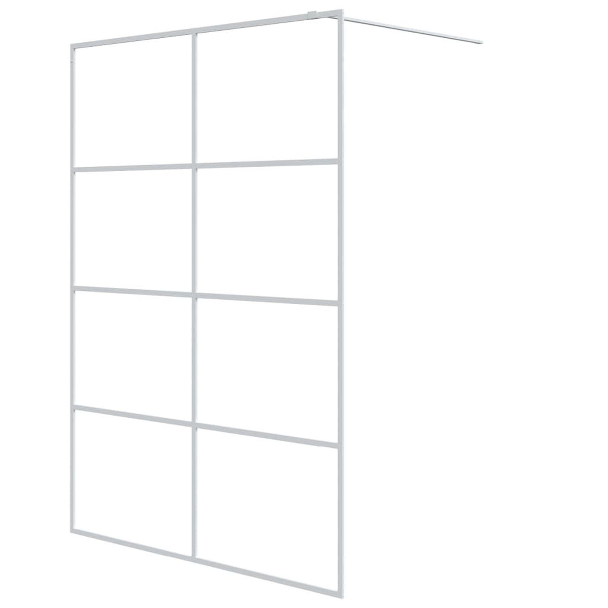 Voir la diapositive 2 : VIDAXL Paroi de douche Blanc 140x195 cm Verre ESG transparent