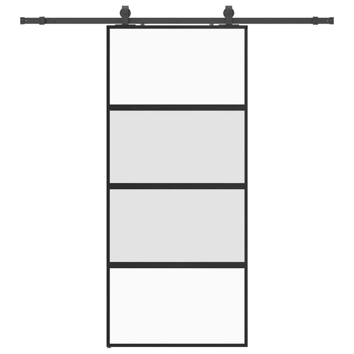 VIDAXL Porte coulissante avec kit de quincaillerie noir 90x205 cm