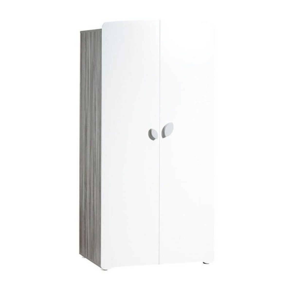 BABY PRICE Chambre bébé trio Leaf: lit 120x60, commode a langer et armoire - Babyprice - Blanc