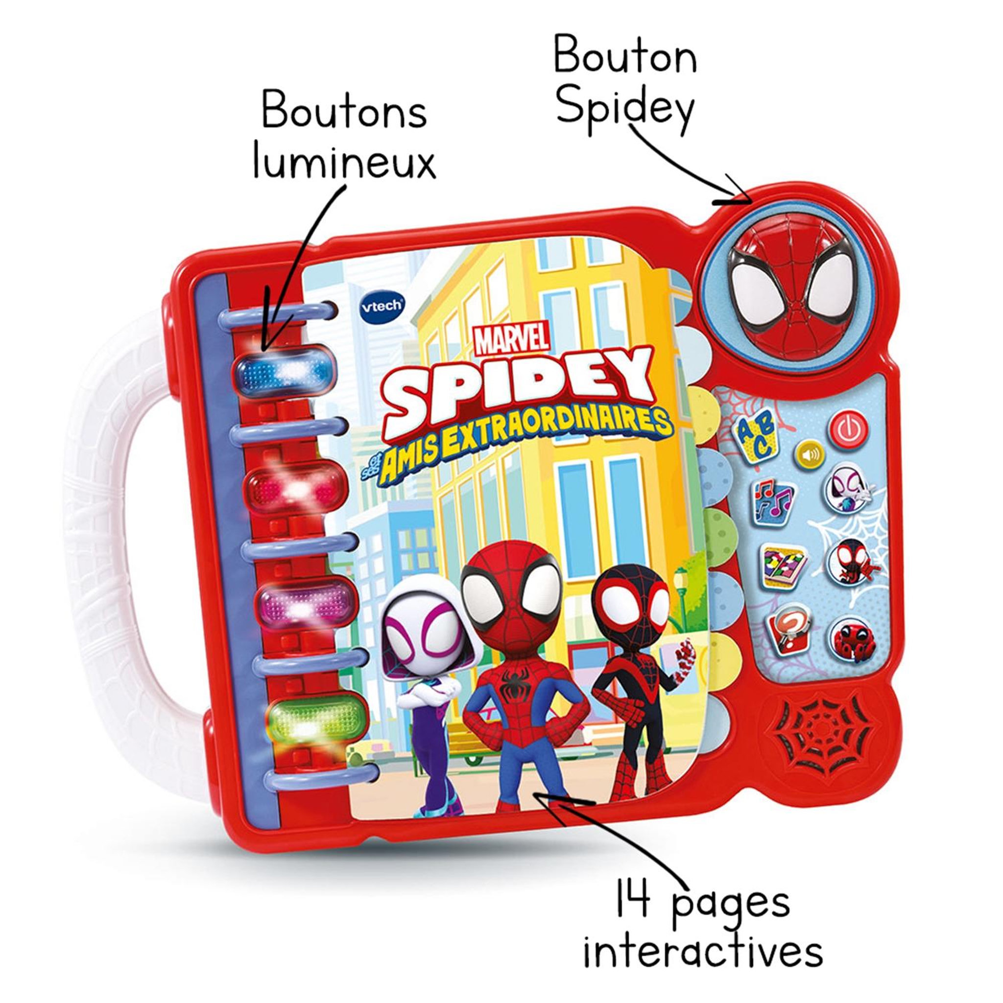 Voir la diapositive 2 : VTECH Le livre-jeu éducatif de Spidey