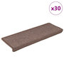 Voir la diapositive 1 : VIDAXL Tapis d'escalier 30 pcs 65x21x4 cm Marron