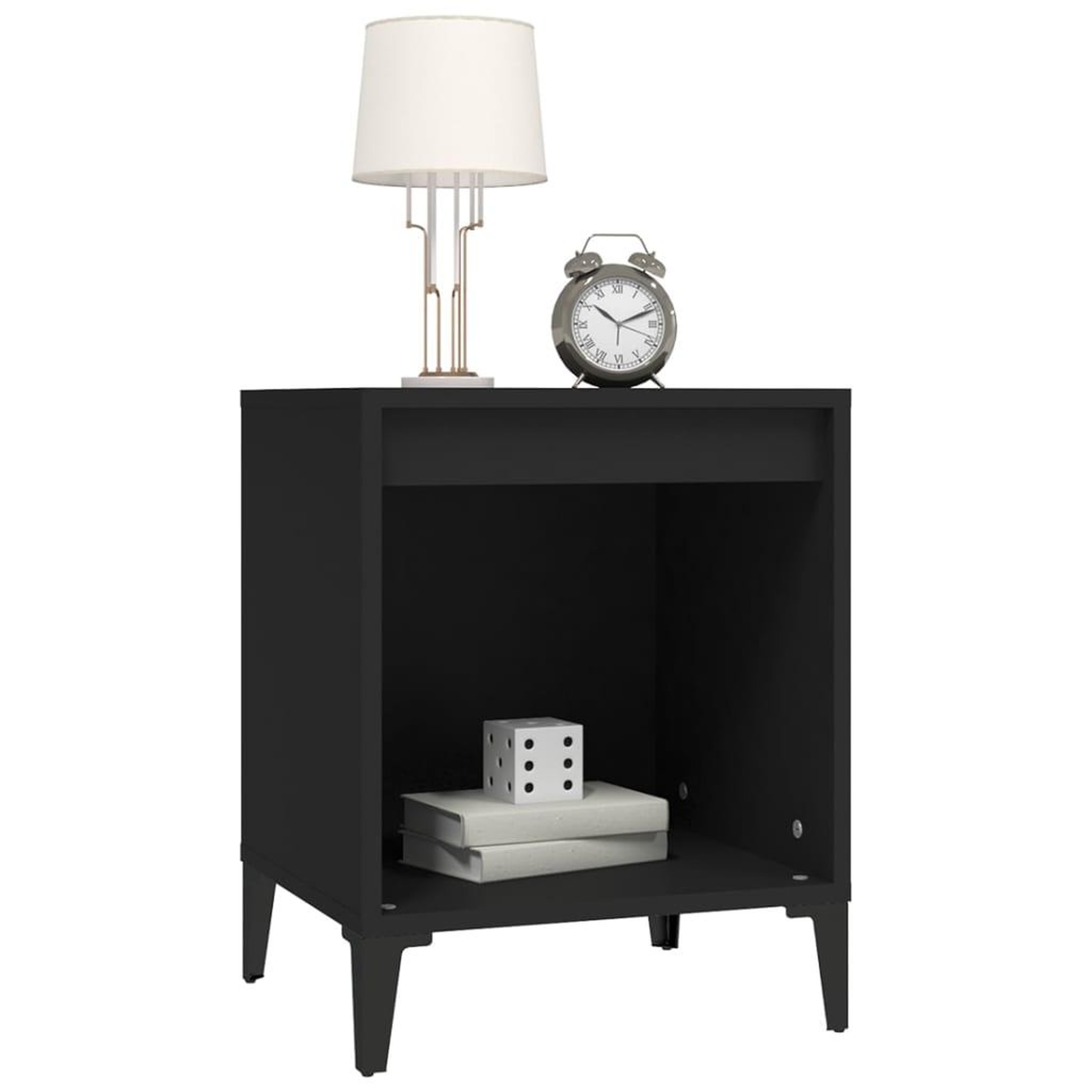 Voir la diapositive 4 : VIDAXL Table de chevet Noir 40x35x50 cm