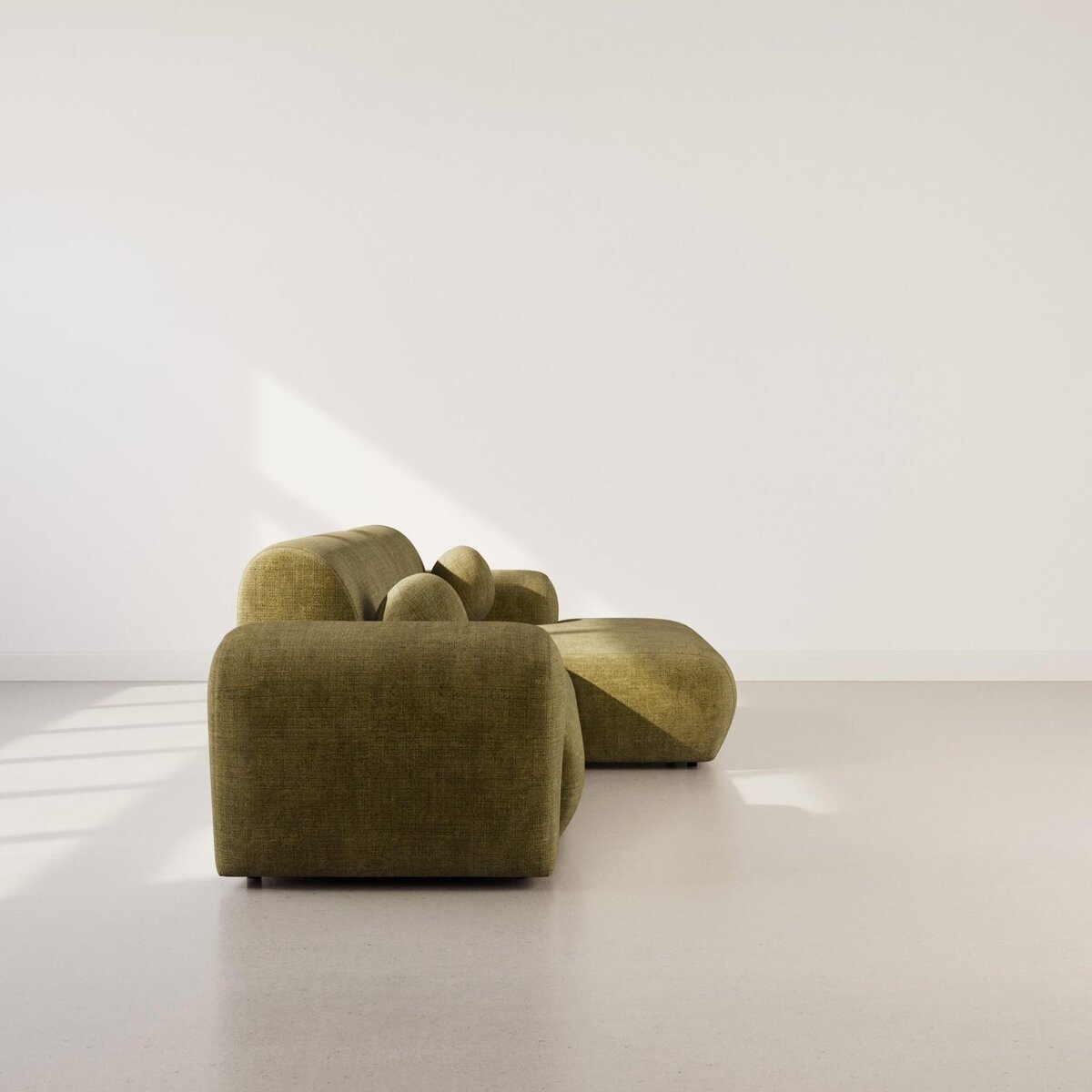 LISA DESIGN Louise - canapé d'angle droit 4 places en velours texturé