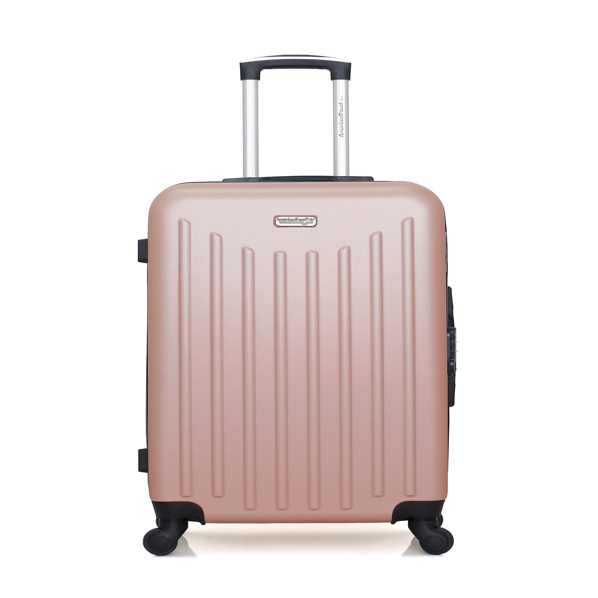 AMERICAN TRAVEL American travel - valise weekend brooklyn 65 cm 4 roues. Coloris disponibles : Rouge, Vert, Bleu, Gris, Rose, Noir, Beige