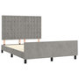 Voir la diapositive 4 : VIDAXL Cadre de lit sans matelas gris clair 140x190 cm velours