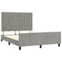 Voir la diapositive 4 : VIDAXL Cadre de lit sans matelas gris clair 140x190 cm velours