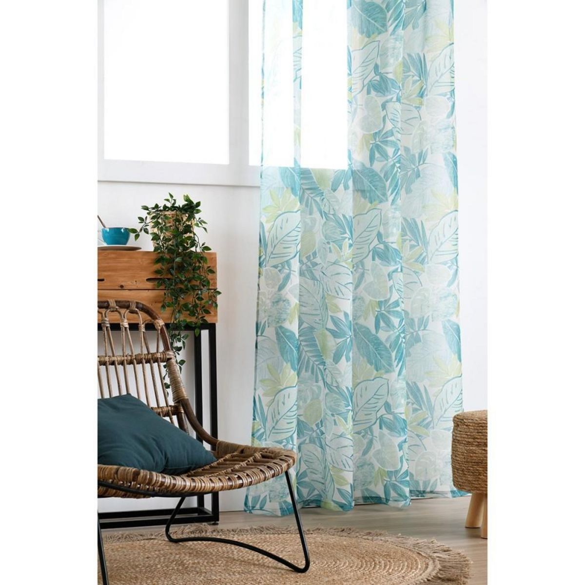 STOF Voilage à œillets 140x260 cm Karita vert