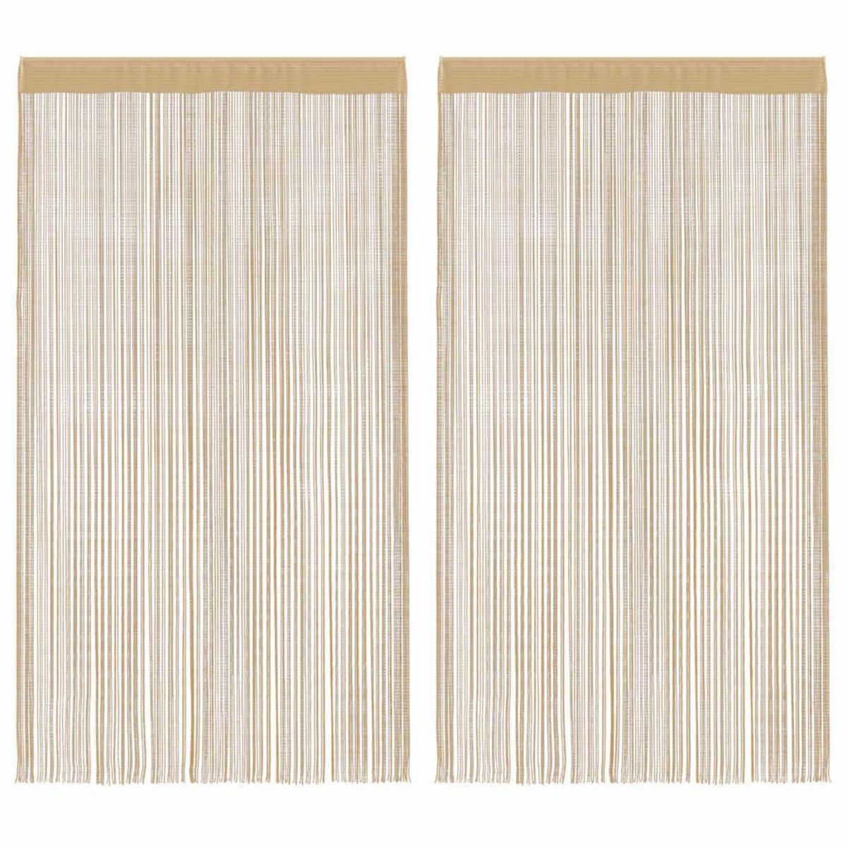 VIDAXL Rideau en fils 2 pcs 140 x 250 cm Beige