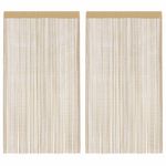 VIDAXL Rideau en fils 2 pcs 140 x 250 cm Beige