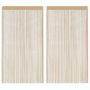 Voir la diapositive 1 : VIDAXL Rideau en fils 2 pcs 140 x 250 cm Beige