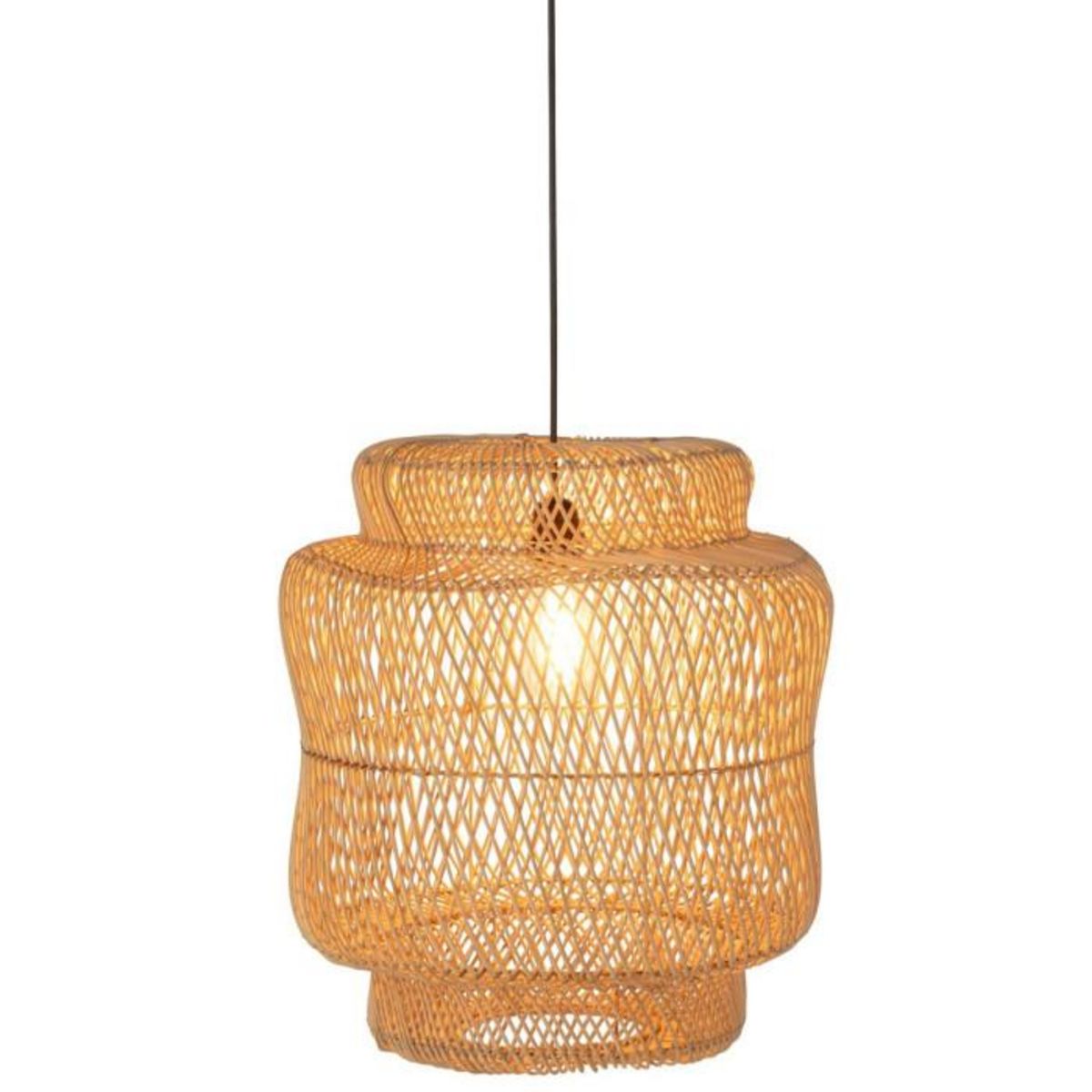 Paris Prix Lampe Suspension en Rotin  Rosa  60cm Naturel