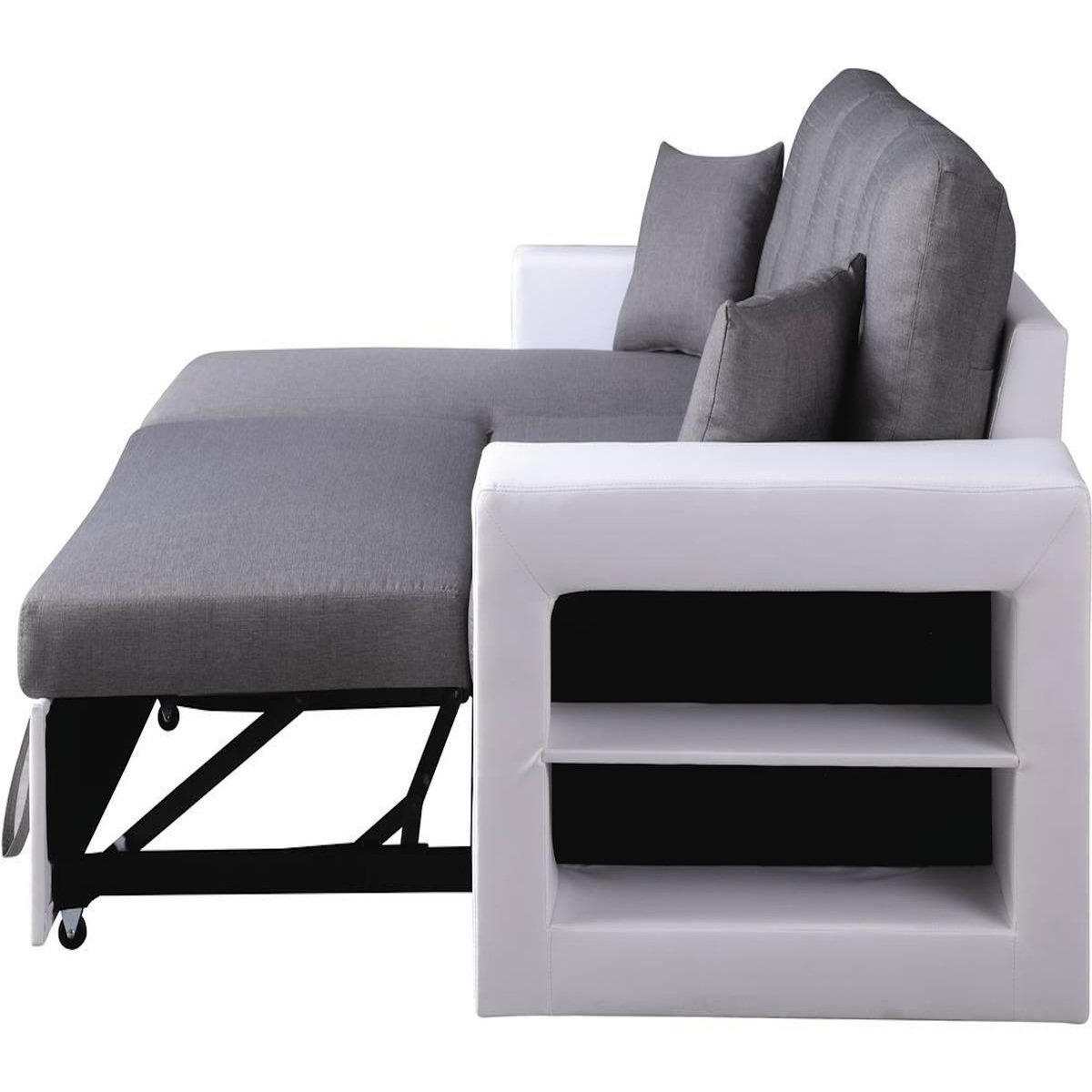 Habitat et Jardin Canapé d'angle convertible/réversible  Axel  - 3 places - Blanc/Gris