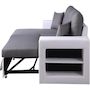 Voir la diapositive 4 : Habitat et Jardin Canapé d'angle convertible/réversible  Axel  - 3 places - Blanc/Gris