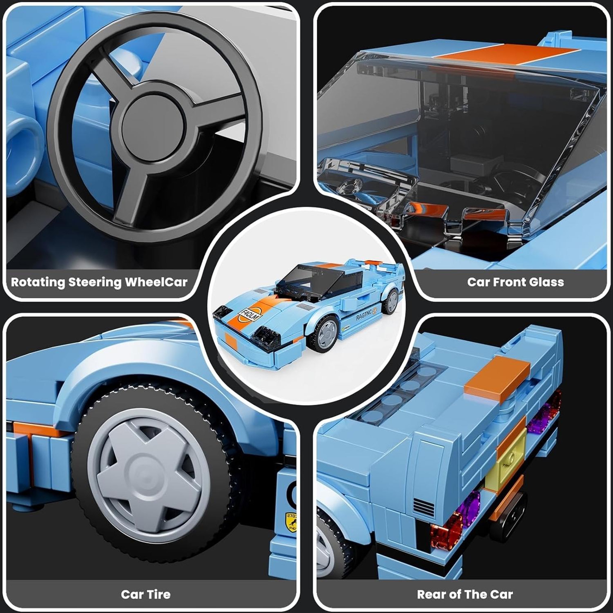 Voir la diapositive 5 : MOULD KING F40 LM Sports Car + Vitrine