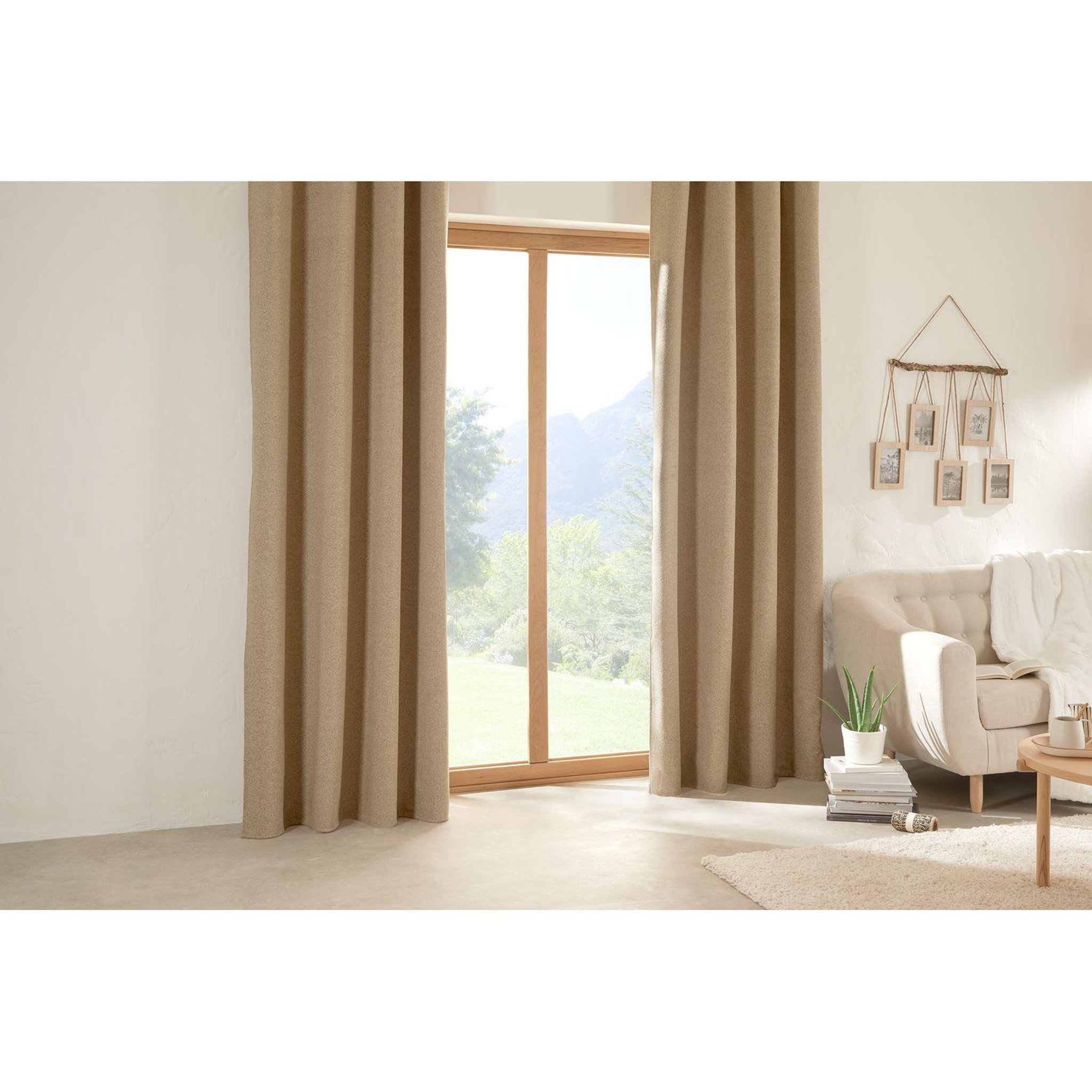 Voir la diapositive 2 : ATMOSPHERA Rideau effet bouclette isolant et occultant SOANA