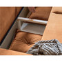 Voir la diapositive 3 : BEST MOBILIER Lena - canapé d'angle droit 5 places - convertible avec coffre - en velours côtelé