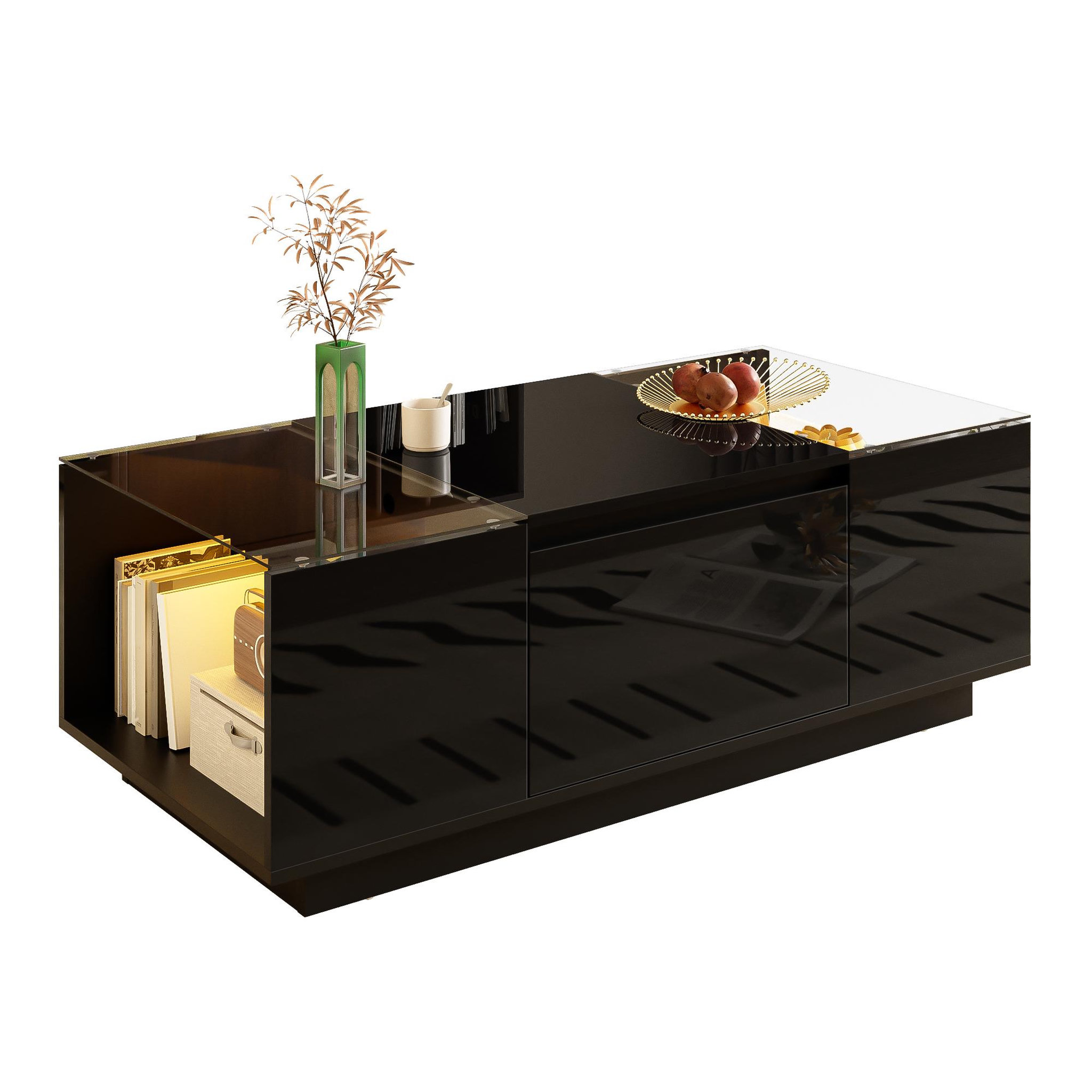 MERAX Table basse. Coloris disponibles : Noir, Blanc