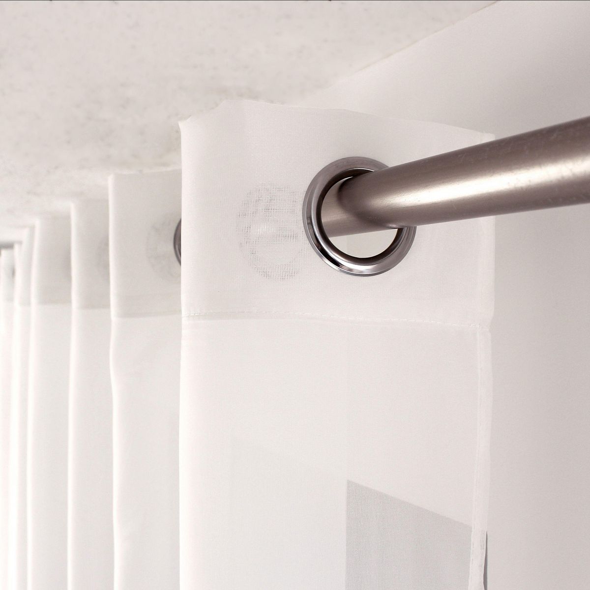 TOILINUX Voilage Basic à 8 œillets - 140 x 240 cm - Blanc