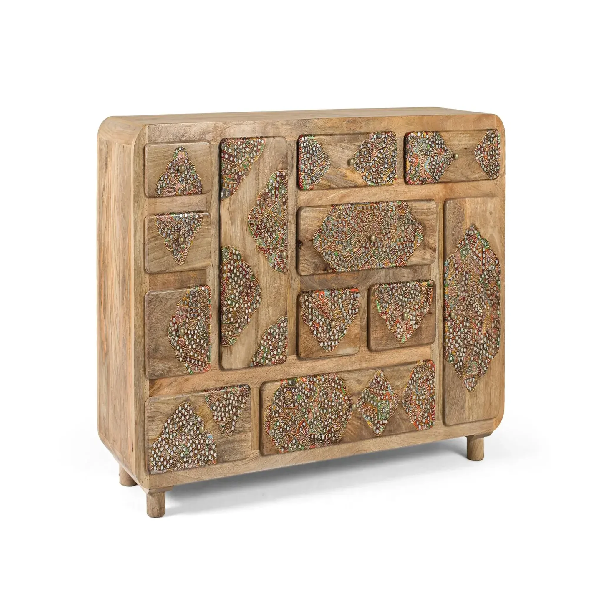 Voir la diapositive 2 : GINER Y COLOMER SL Buffet en bois de manguier 148cm style boho ethnique