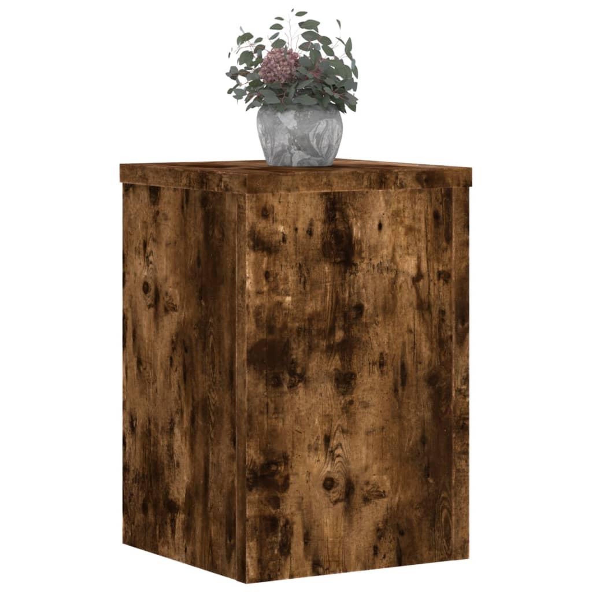 Voir la diapositive 3 : VIDAXL Supports pour plantes 2 pcs chene fume bois d'ingenierie