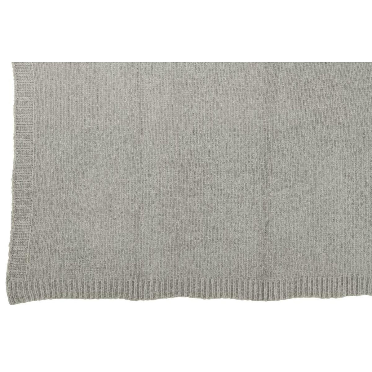 Paris Prix Plaid Uni Chenille  Bradly  130x170cm Gris