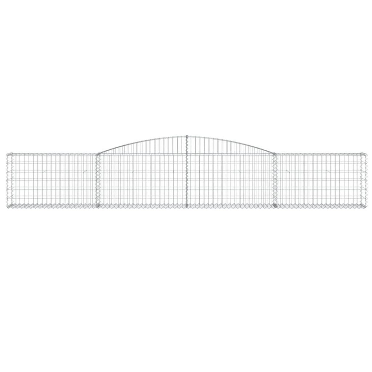 VIDAXL Paniers a gabions arques 9 pcs 400x30x60/80 cm Fer galvanise